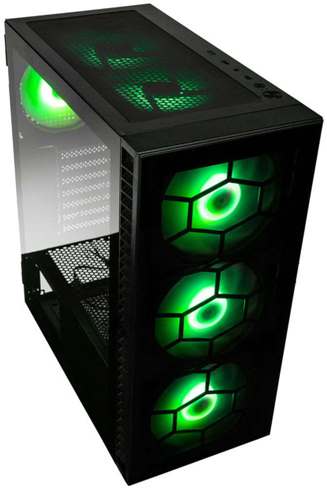 Caja ATX Kolink Observatory HF Plus Glass ARGB Negro image number 1