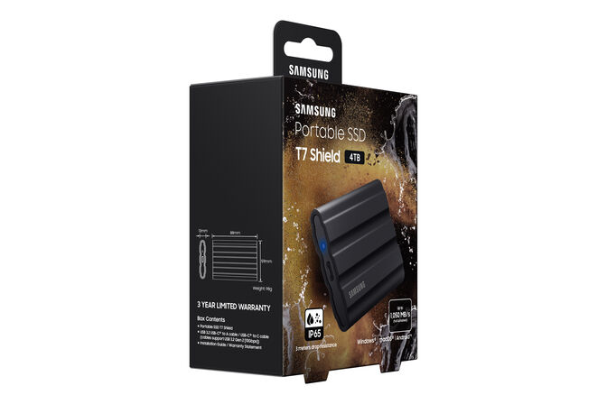 SSD Externo Samsung T7 Shield 4TB USB3.2 Gen2 Negro (1050/1000MB/s) image number 9