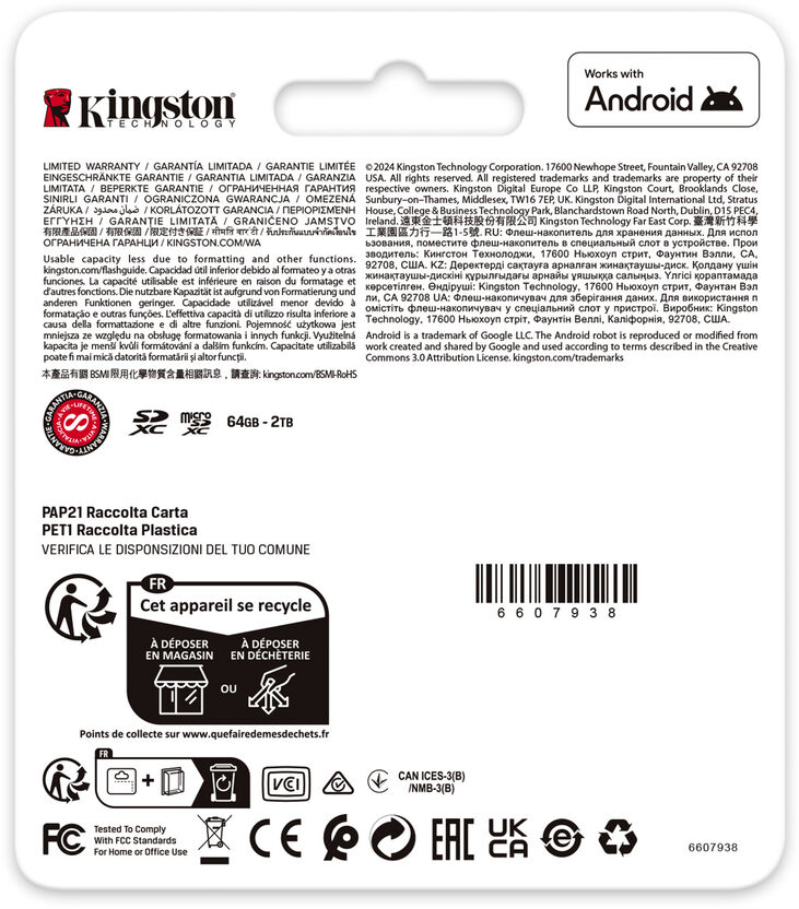 Tarjeta de Memoria Kingston Canvas Go! Plus Gen4 200MB/s MicroSDXC UHS-I U3 V30 A2 512GB image number 5