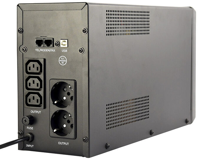 UPS Gembird EG-UPS-035 2000VA Schuko/IEC/USB Negro image number 1