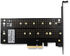 Adaptador AXAGON PCEM2-D PCIe-3.0, 1x M.2-NVMe, 1x M.2-SATA con refrigerador pasivo image number null