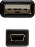 Cable USB 2.0 Nanocable USB-A/M para Mini USB-B/M 1.8 M Negro image number null