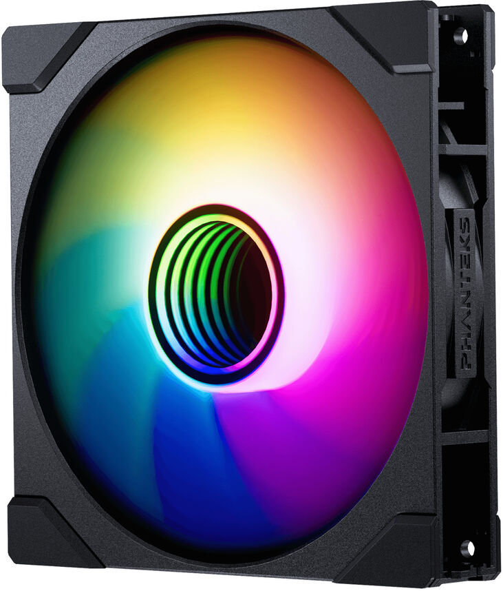 Ventilador Phanteks M25 Gen2 140mm PWM Reversed Airflow D-RGB Negro (Pack 3) image number 1