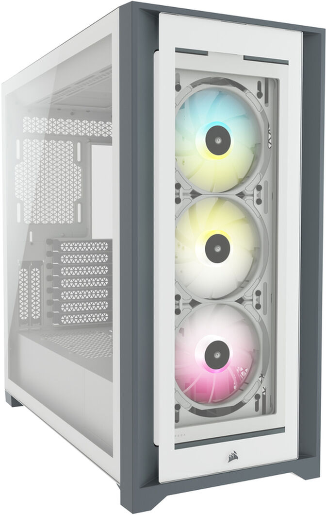 Torre E-ATX Corsair iCUE 5000X RGB Smart Blanco Cristal Templado image number 0