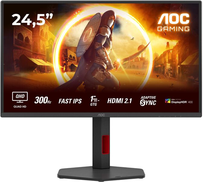 Monitor AGON by AOC 24.5" Q25G4SR Fast IPS QHD 300Hz 0.03ms Adaptive Sync image number 0