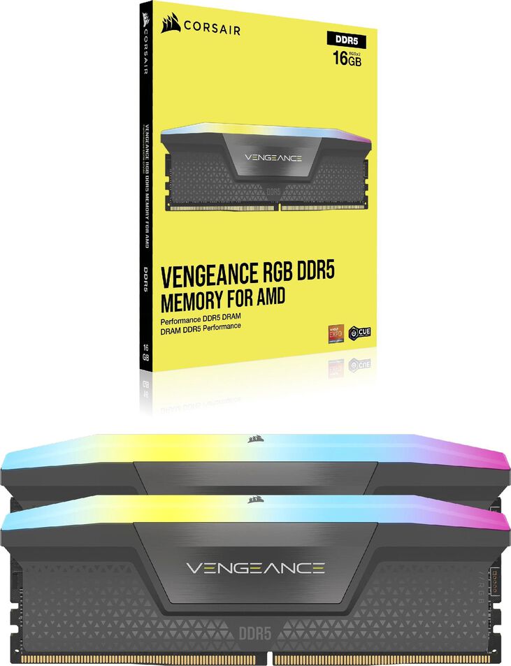 Corsair Kit 32GB (2 x 16GB) DDR5 6000MHz Vengeance RGB EXPO Black CL36 image number 4