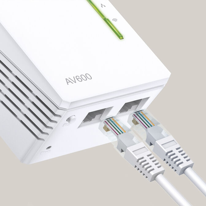 Powerline TP-Link TL-WPA4220 TKIT AV600 Homeplug AV Ethernet Wi-Fi 300Mbps image number 4