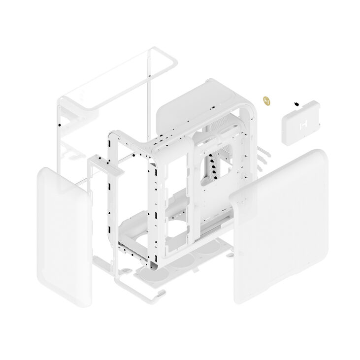 Caja ATX Hyte X50  Vidrio Templado Snow White image number 9