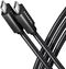 Cabo de carregamento AXAGON BUCM32-CM20AB USB-C  <-> USB-C 3.2 Gen 2, 2m, PD 100W, 5A, 4K HD, ALU, braid, Negro