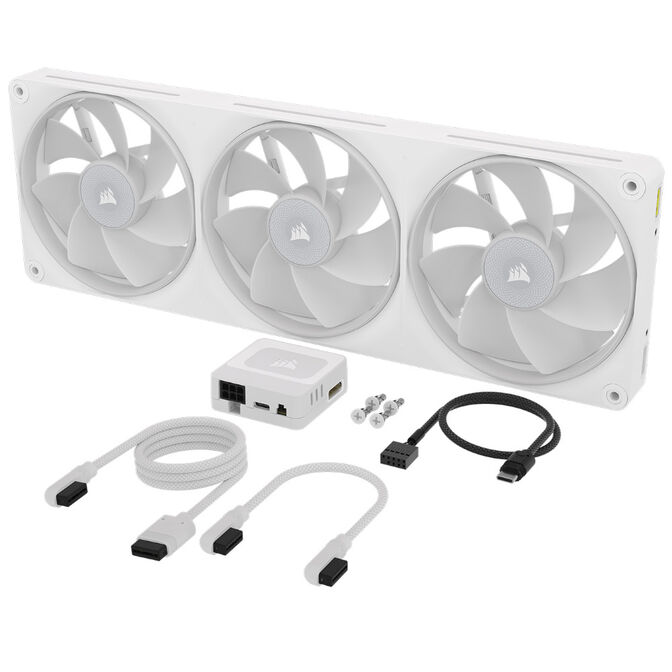 Ventilador Corsair iCUE Link LX360-R RGB PWM Branca 120mm (Pack 3) image number 4