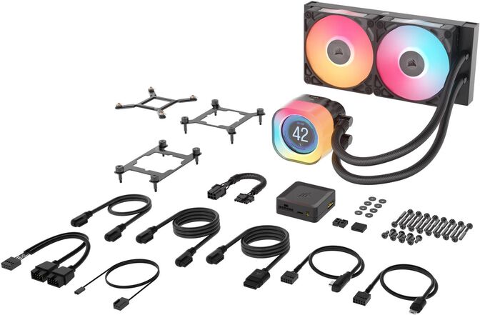 Refrigeraci&oacute;n L&iacute;quida CPU Corsair iCUE LINK TITAN 240 RX LCD RGB 240mm Negro image number 3