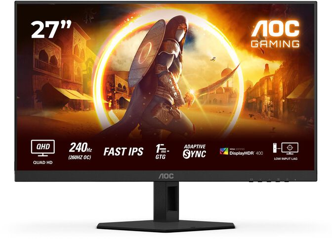 Monitor AOC Gaming 27" Q27G4ZR IPS QHD 240Hz (OC 260Hz) 1ms image number 0