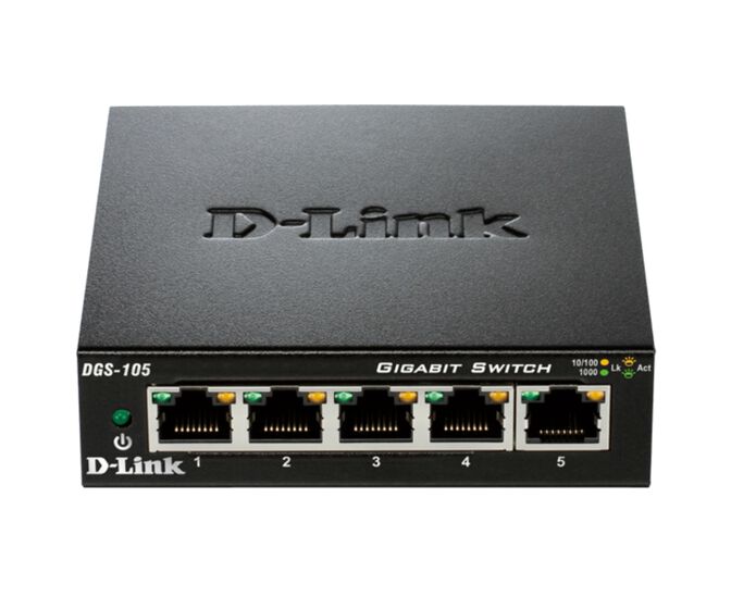 Switch D-Link DGS-105 5 Portas Gigabit Unmanaged image number 0