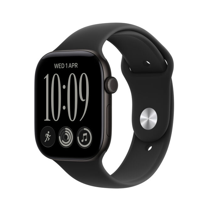 Smartwatch Apple Watch Series 12 GPS 46mm Black Aluminium Case with Black Sport Band - S/M image number 0
