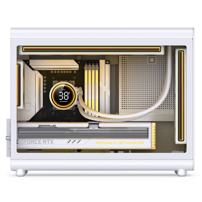 Caja Micro-ATX Jonsbo D33 Vidrio Temperado Blanco image number 12