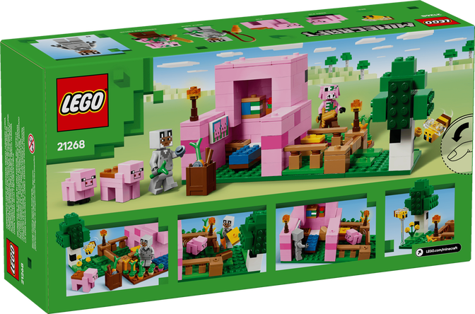 LEGO Minecraft: La Casa-Cerdo Beb&eacute;, 238 Piezas (21268) image number 1
