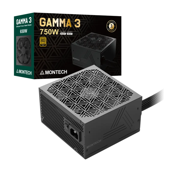 Fuente Modular Montech Gamma 3 750W 80 Plus Gold ATX 3.1 image number 0
