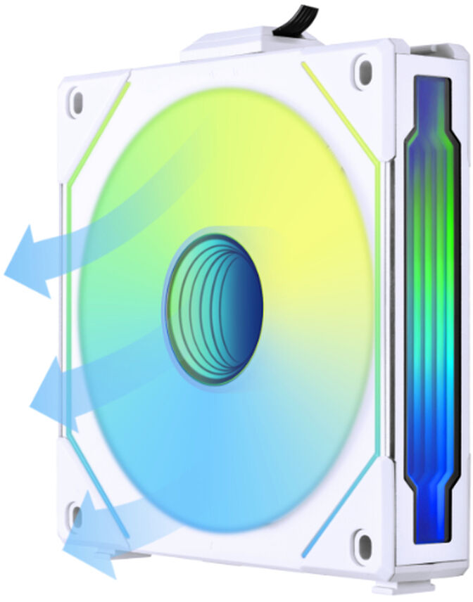 Ventilador Lian Li UNI FAN SL120 Infinity Wireless RGB Reverse Blade PWM Blanco 120mm (Pack 3) image number 2