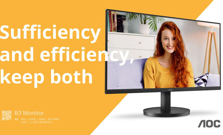 Monitor AOC 27" U27B3CF IPS 4K 60Hz USB-C (PD65W) Ajuste de altura image number 14