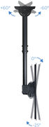 Soporte de Techo Tooq Tilt GiRatónrio e Extensível 32" a 55" Max. 50kg Negro image number null