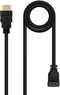 Cable HDMI HEC 90º USB-A M/M 1.8 M Negro