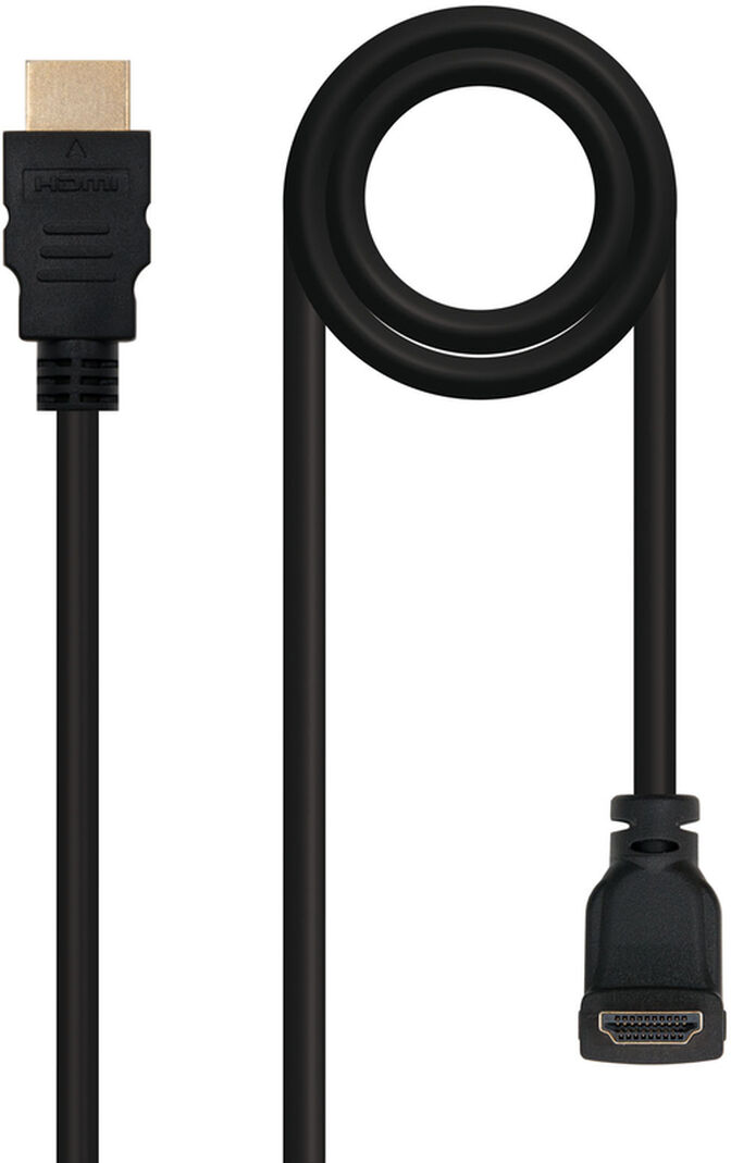 Cable HDMI HEC 90&ordm; USB-A M/M 1.8 M Negro image number 0