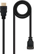 Cable HDMI HEC 90º USB-A M/M 1.8 M Negro image number null