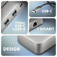 HUB AXAGON HMC-CUB83X2 1x HDMI + 1x DP + 2x USB-A + 1x USB-C + PD 100W, USB-C cable 15 cm image number null