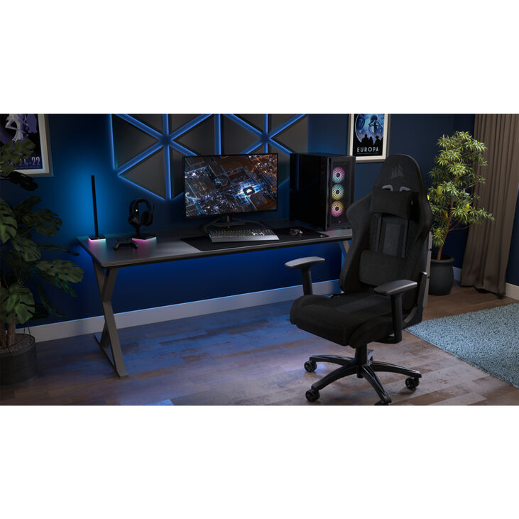 Silla Gaming Corsair TC100 RELAXED - Leatherette Negro image number 8