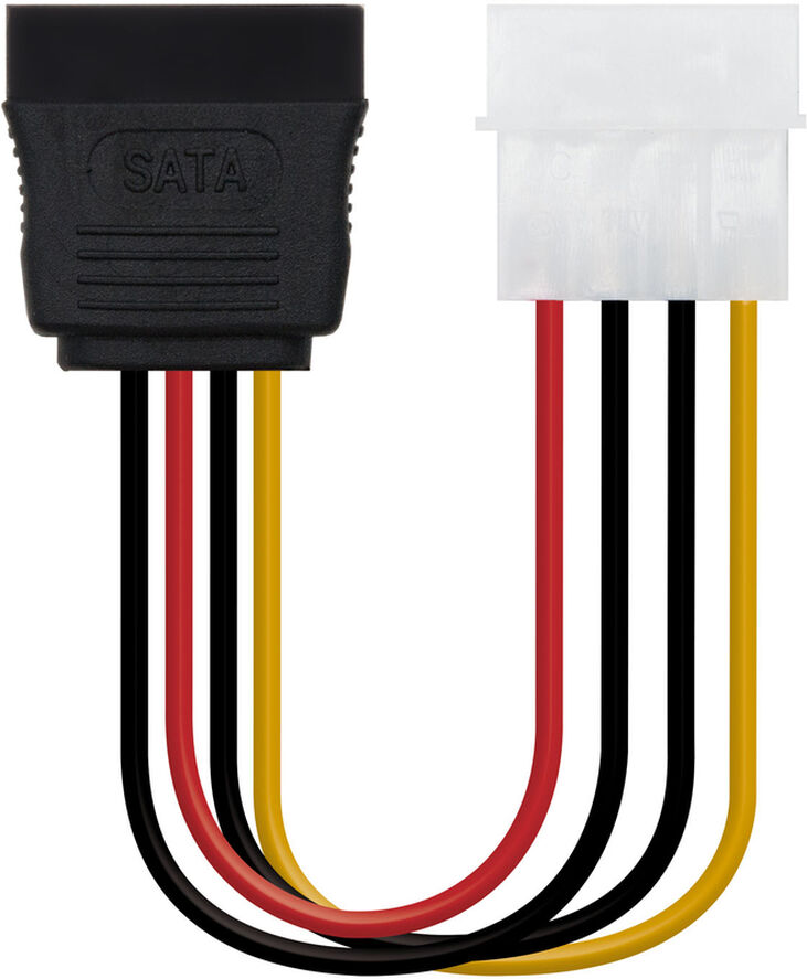 Cable de Alimentación SATA NanoCable - 5.25" (Molex 4 Pinos) M - SATA F 16CM OEM image number 0