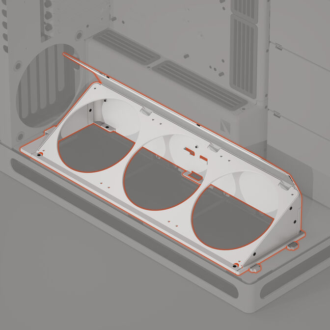 Soporte de Ventiladores Curvo Inferior - HAVN HS 420 Blanco image number 2