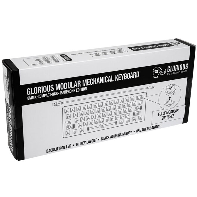 ** B Grade ** Barebone Glorious GMMK Compact RGB (ANSI) image number 8