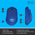 Rat&oacute;n Logitech M330 Silent Plus 1000DPI Wireless Azul image number null