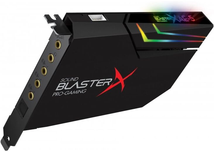 Tarjetas de Sonido Creative Synd BlasterX AE-5 Plus Hi-Res RGB PCIe image number 1