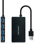 Hub USB 3.0 NanoCable 4x USB 3.0 USB-A/M-USB 3.0/F 15 CM Negro image number null