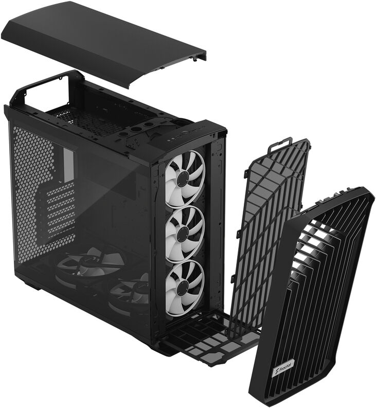 Torre E-ATX Fractal Design Torrent Black RGB Cristal Templado Light Tint image number 17