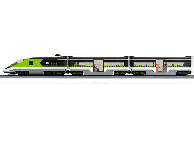 LEGO City: Tren de Pasajeros de Alta Velocidad, 764 Piezas (60337) image number 8