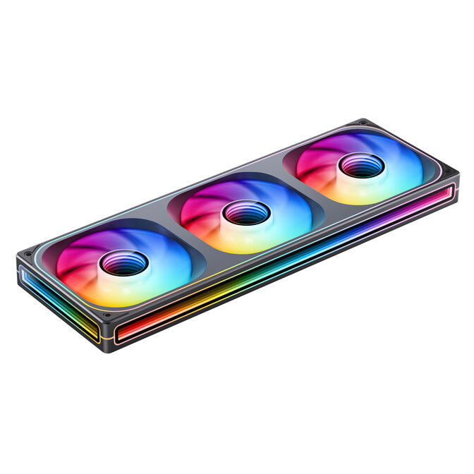 Ventilador Jonsbo ZB-360 RGB de Marco &Uacute;nico de Flujo Invertido Negros &ndash; Triple Ventilador 120mm (360mm) image number 1