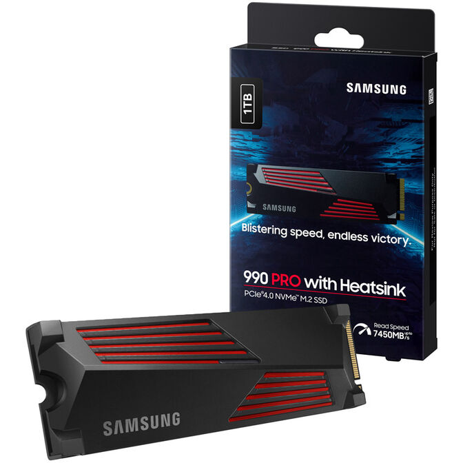 SSD Samsung 990 PRO 1TB Heatsink Gen4 M.2 NVMe (7450/6900MB/s) image number 0