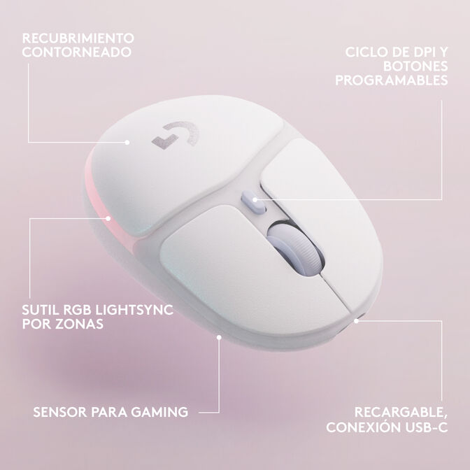 Rat&oacute;n Logitech G705 8200DPI Lightspeed Wireless Blanco image number 14
