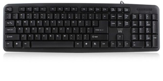 Teclado Ewent Slim Layyt PT USB Negro image number 0