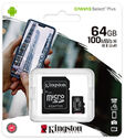 Tarjeta de Memoria Kingston Canvas Select Plus MicroSDHC UHS-I A1 64GB image number null
