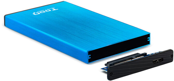 Caja Externa HDD Tooq 2.5" SATA (9,5mm) - USB 3.0/3.1 Gen 1 Azul Metalizado image number 2