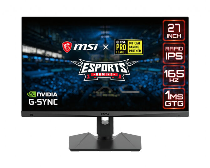 Monitor MSI 27" Optix MAG274QRF-QD IPS WQHD 165Hz 1ms G-Sync Compatible image number 1