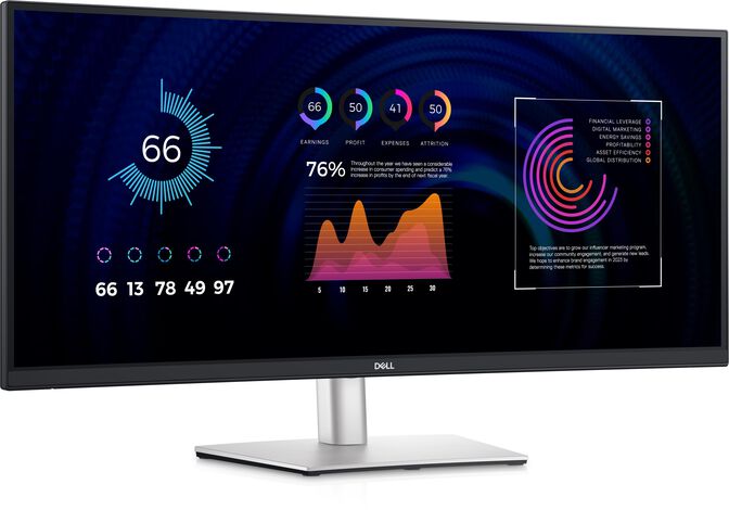 Monitor Curvo Dell P Series 34" P3424WE IPS WQHD Ethernet + USB-C (90W) image number 0