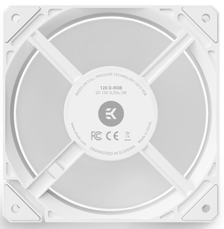 EK Water Blocks Loop Fan FPT 120 D-RGB Carcasa del ordenador Ventilador 12 cm Blanco 1 pieza(s) image number 3