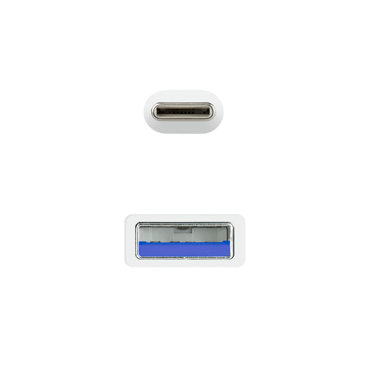 Cable USB 3.1 Gen2 10Gbps 3A Nanocable USB-C/M > USB-A/M 2 M Banco image number 3