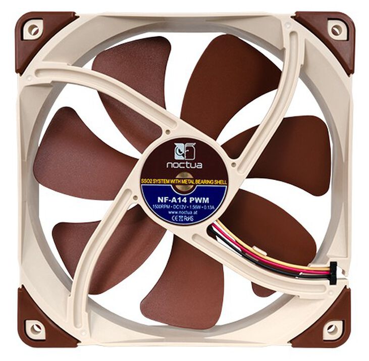 Noctua NF-A14 PWM Carcasa del ordenador Ventilador 14 cm Marrón image number 1