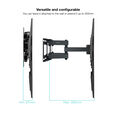 Soporte de Pared Tooq Inclinable 6 Pivotes 32" a 70" M&aacute;x. 40kg Negro image number null
