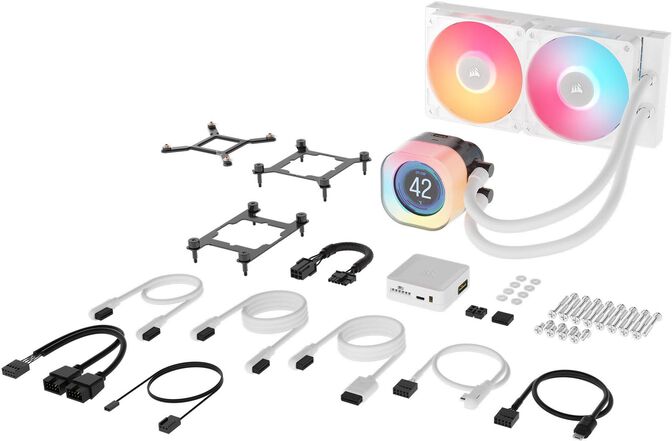 Refrigeraci&oacute;n L&iacute;quida CPU Corsair iCUE LINK TITAN 240 RX LCD RGB 240mm Blanco image number 3